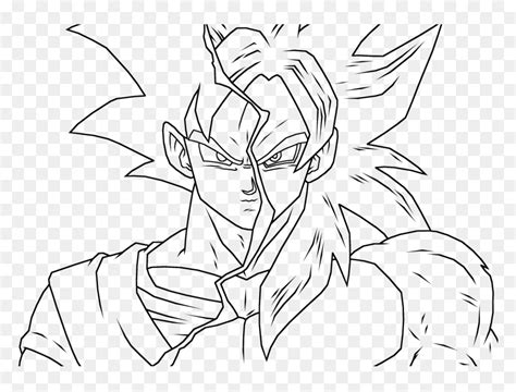 Goku Dragon Ball Super Outline, HD Png Download - vhv