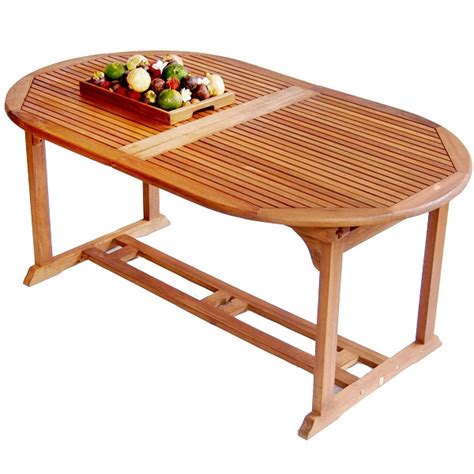 Teak Type 67 to 91 Inch Extendable Patio Dining Table