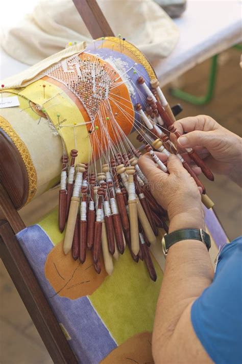 Bobbin lace-making stock image. Image of patient, skilled - 20099521