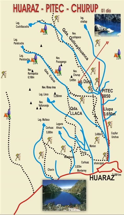 Mapa Huaraz - Pitec - Churup by Visit Peru - Issuu