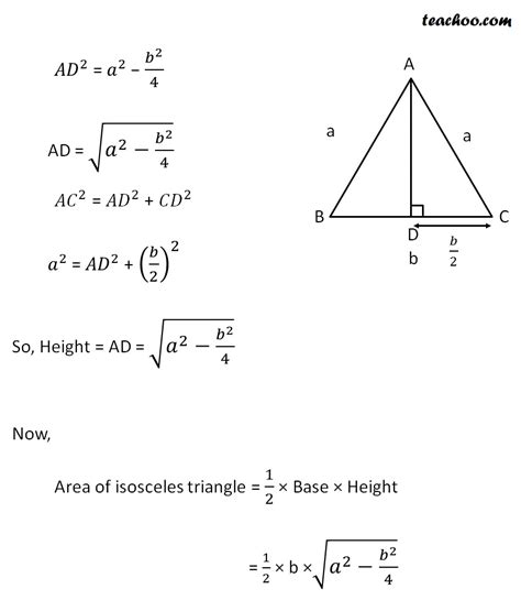 Isosceles triangle area calculator - lopirack