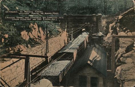 Entrance to Hoosac tunnel North Adams, MA Postcard