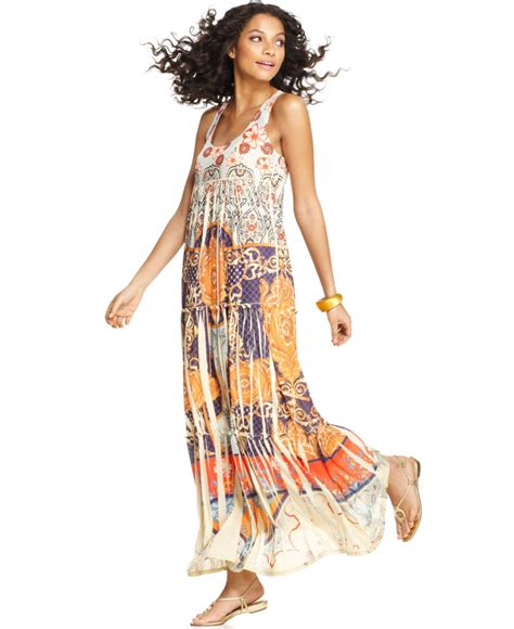 One World Dress, Sleeveless Maxi Printed - Womens Dresses - Macy's ...