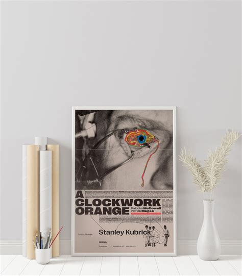 A Clockwork Orange Stanley Kubrick Vintage Retro Art Print Wall Art Print Minimalist Movie ...