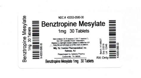 Order Benztropine Mesylate (Benztropine Mesylate) 1 mg/1 TABLET online from GNH India.