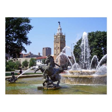 Kansas City, Missouri Plaza Fountain Postcard | Zazzle