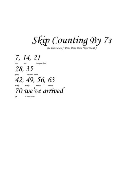 Skip Counting Songs for learning the 6s, 7s and 8s - Homeschool Den