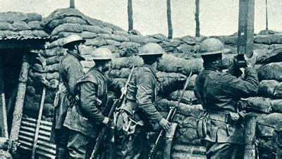 Canadian troops in the trenches.