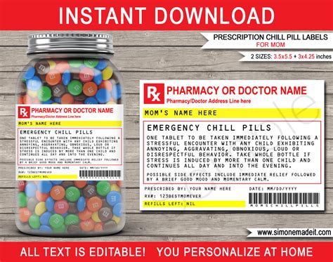 Prescription Labels Template - Parahyena.com