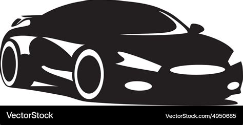 Sports car silhouette Royalty Free Vector Image