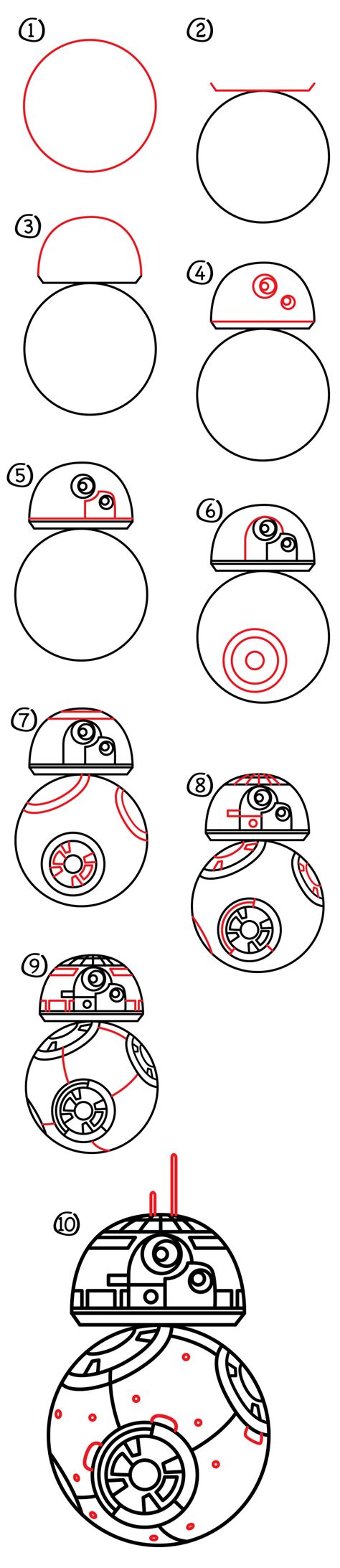 How To Draw BB-8 From Star Wars - Art For Kids Hub