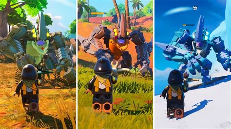 LEGO Fortnite All Boss Fights (Brute, Sand Brute & Frost Brute) - YouTube