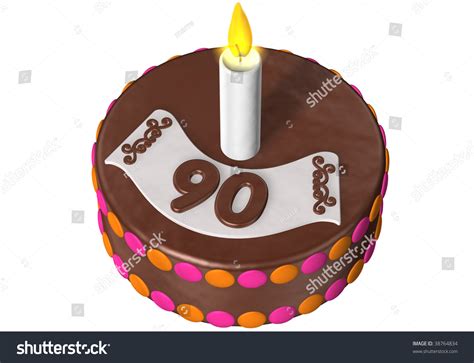 Birthday Cake With The Number 90 Stock Photo 38764834 : Shutterstock