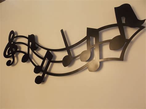 Musical Notes Metal Wall Art in Black or by CUTTINGEDGECRAFTSMEN