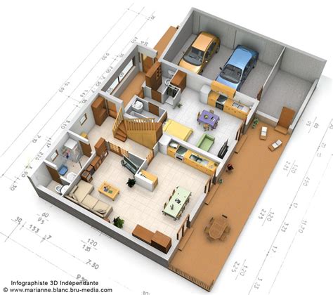 Un dessiner plan maison 3d - L'impression 3D
