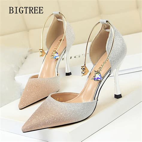 Designer Shoes Women Luxury 2019 Rhinestone Crystal Women Pumps Sexy Pointed Toe High Heel Women ...