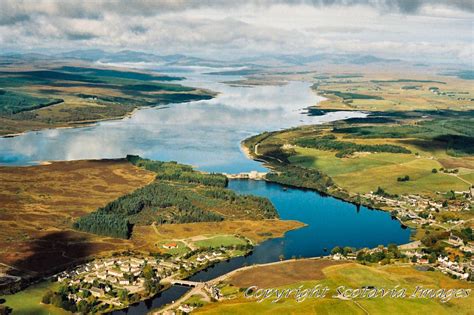 Lairg Sutherland Loch Shin. Aerial photograph Scotland.Prints 18x12 £25 24x16 £35 same size on ...