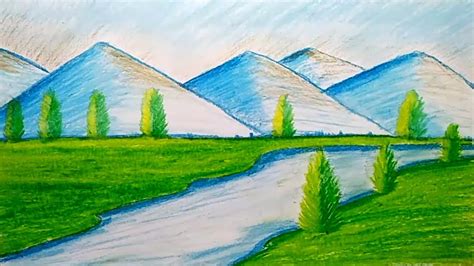 Mountain Scenery Drawing at PaintingValley.com | Explore collection of ...