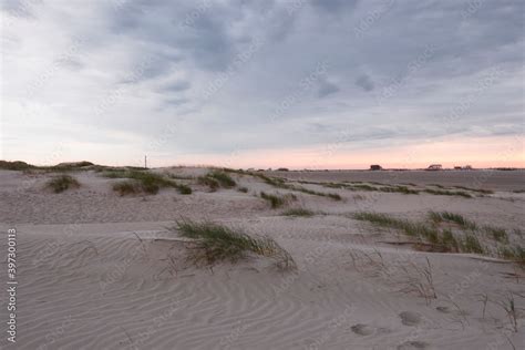 North Sea in Germany on the beach at sunset Stock Photo | Adobe Stock