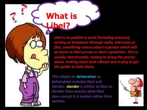 Libel/Defamation/slander