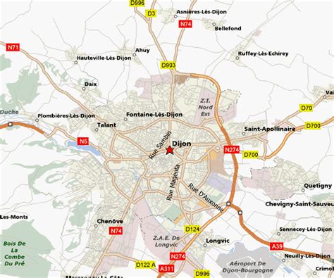 Dijon Map - France