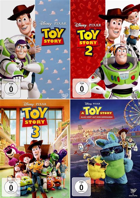 Toy Story 1 + 2 + 3 + 4 Collection 4 DVD Set No Box: Amazon.co.uk: DVD ...