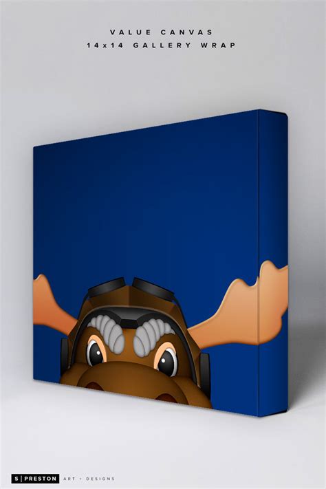 Minimalist Mick E. Moose Canvas Wrap - Winnipeg Jets – S. Preston Art ...