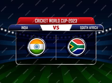 Premium Vector | India vs south africa cricket world cup 2023