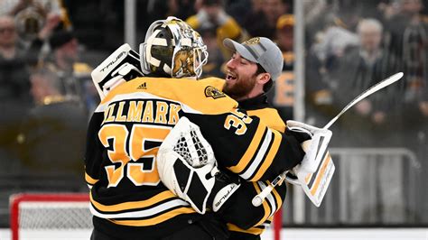 Bruins' Jeremy Swayman Reveals Origin Of Goalie Hug With Linus Ullmark