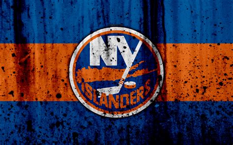 Download wallpapers 4k, New York Islanders, grunge, NHL, hockey, art ...