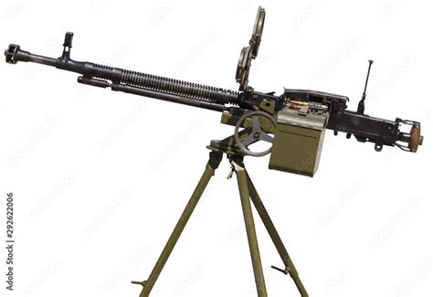 Anti-Aircraft large-caliber machine gun caliber 12.7 mm Stock Photo ...
