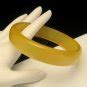 Vintage Bangle Bracelet Mid Century Lucite Moonglow Yellow Butterscotch Large 8 inches