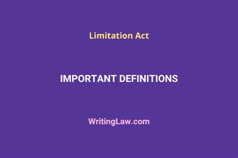 14 Important Definitions Under the Limitation Act, 1963