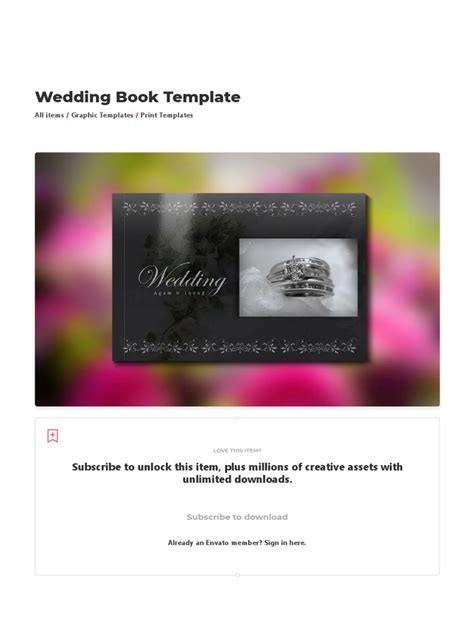 Wedding Book Template by Candenstudio On Envato Elements | PDF | Adobe In Design | Graphic Design