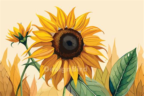 Sunflower Watercolor Art Illustration Graphic by Designbird · Creative ...