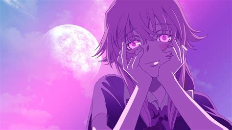 Yuno Gasai Moonlight Magic - HD Anime Wallpaper