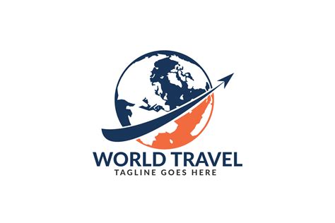 World Travel logo design. Travel agency and company logo.