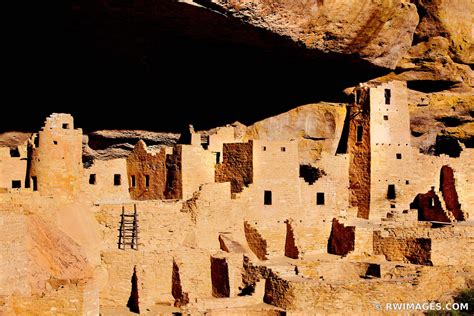 Framed Photo Print of CLIFF PALACE MESA VERDE ANCIENT NATIVE AMERICAN CLIFF DWELLINGS MESA VERDE ...