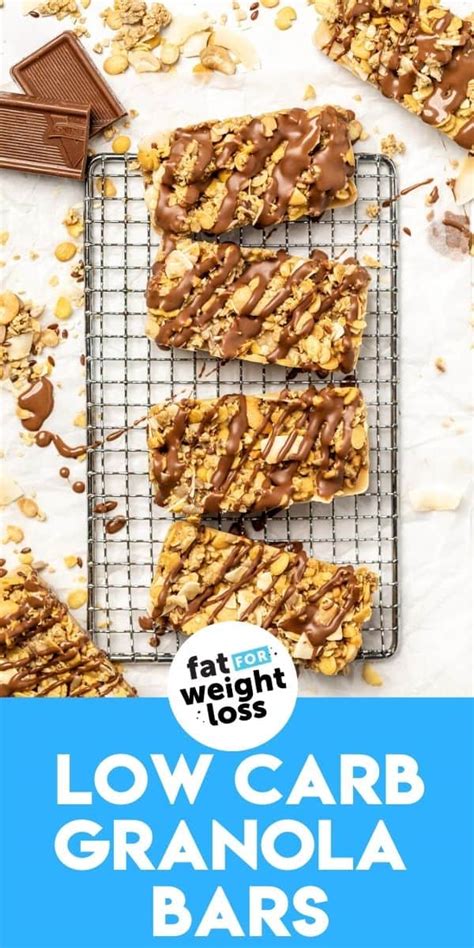 3 Ingredient Low Carb Granola Bars - Simple Low Carb Snacks