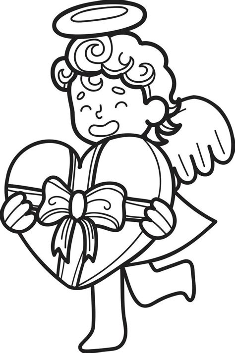 Hand Drawn cupid with heart illustration 16532902 Vector Art at Vecteezy