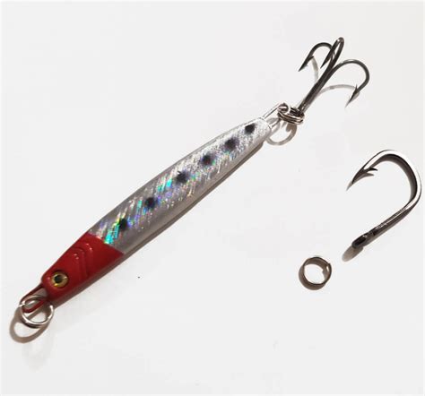 14g Metal Baitfish Slug Lure - Iridescent Red / Australian Salmon Lure for $3.80 AUD