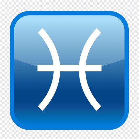 Emoji Computer Icons Symbol Pisces Text messaging, pisces, blue, logo ...