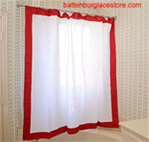 battenburg lace shower curtains.