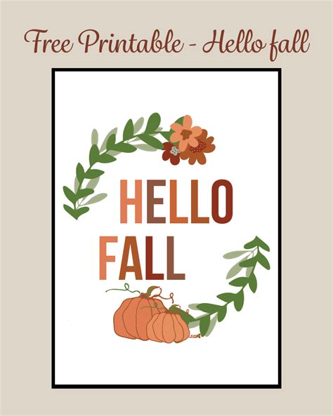 Hello Fall – Free Printable – The Tiny Honeycomb