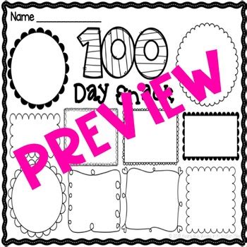 100th Day of School Editable Snack Mat | TpT