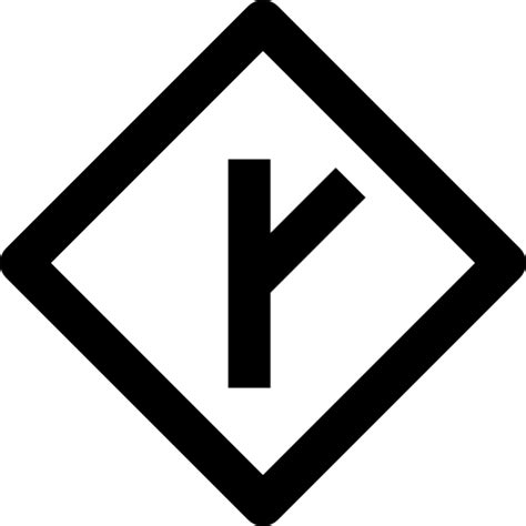 Y Intersection Sign icon