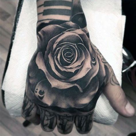 Black Rose Tattoo Hand