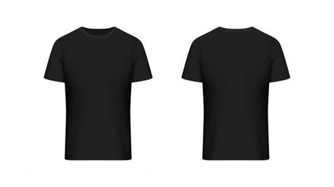 Premium Vector | Front and back black t-shirt | Black tshirt, Shirts, T shirt png