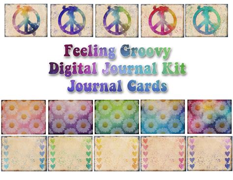 Feeling Groovy the Complete Collection Junk Journal Digital Papers, Tie ...