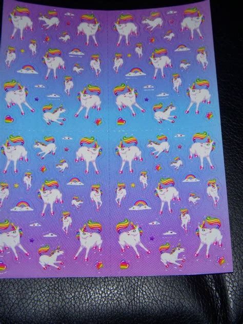 LISA FRANK Vintage Stickers S685 Mini Markie the Unicorn | Etsy | Lisa frank, Unicorn stickers ...